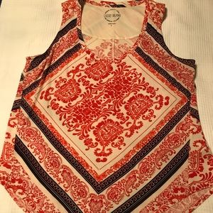 Lucky Brand sleeveless print shirt size L